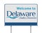 Welcome to Delaware road sign