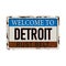 Welcome to Detroid rust belt USA, United States of America colors, vintage, grunge texture for wallpapers, design