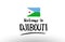 welcome to djibouti country flag logo card banner design poster