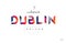 Welcome to dublin ireland card and letter design typography icon