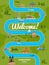 Welcome to Europe poster with famous attractions