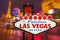 Welcome to fabulous Las vegas Nevada sign with blur strip road b