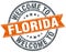 Welcome to Florida orange round stamp