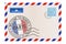 Welcome to France. Colored tourist stamp PARIS with national flag. International air mail envelope