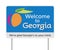 Welcome to Georgia road sign