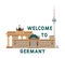 Welcome to Germany. Invitation to explore Germany historical architectural landmark.