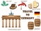 Welcome to Germany. Symbols of Germany. Tourism and adventure.