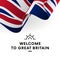 Welcome to Great Britain. Great Britain flag. Patriotic design. Vector.