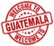 Welcome to Guatemala red round stamp