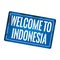 Welcome to indonesia vintage rusty metal sign on a white background, vector illustration