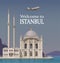 Welcome to Istanbul, hospitable Turkey. Vector