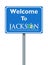 Welcome to Jackson Mississippi road sign