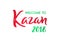Welcome to Kazan 2018 lettering banner.
