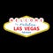 Welcome to Las Vegas sign icon. Classic retro symbol.