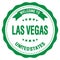 WELCOME TO LAS VEGAS - UNITED STATES, words written on green stamp