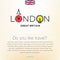 Welcome to London, Great Britain, travel desing background, poster, vector illustration.