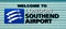 Welcome to London Southend Airport sign. Southend on Sea, Essex, UK