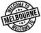 welcome to Melbourne stamp