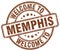 welcome to Memphis stamp