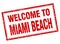 welcome to Miami Beach stamp