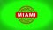 Welcome to MIAMI Signed Stamping Text Wooden Stamp Animation.