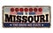 Welcome to Missouri vintage rusty metal sign