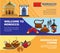 Welcome to Morocco and Moroccan cuisine posters set