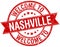 Welcome to Nashville red round stamp
