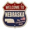 Welcome to Nebraska vintage rusty metal sign