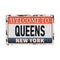 Welcome to New York queens vintage rusty metal sign on a white background, vector illustration