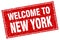 welcome to New York stamp