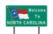 Welcome to North Carolina road sign