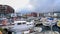 Welcome to Norway: Svolvr - August 05, 2014: view from the Svolvr port wiht yachts, boats, houses, time lapse