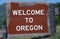 Welcome to Oregon Sign