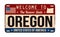 Welcome to Oregon vintage rusty license plate