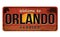 Welcome to Orlando vintage rusty metal sign