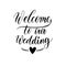 Welcome to our wedding lettering emblem. Hand crafted design ele