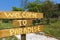 Welcome to paradise sign with green trees and blue sky in Cambodia