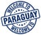 welcome to Paraguay blue round stamp