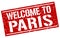 welcome to Paris stamp