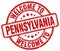 welcome to Pennsylvania stamp