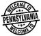 welcome to Pennsylvania stamp