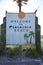 Welcome to Pensacola Beach sign along the Gulf Island National Seashore