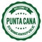 WELCOME TO PUNTA CANA - DOMINICAN REPUBLIC, words written on green stamp