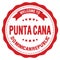 WELCOME TO PUNTA CANA - DOMINICAN REPUBLIC, words written on red stamp