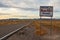 Welcome to Rachel, Nevada sign on SR-375 highway in Rachel, NV.