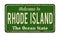 Welcome to Rhode Island vintage rusty metal sign