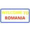 Welcome to Romania text illustration -  on white