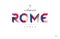 Welcome to rome italy card and letter design typography icon