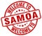 welcome to Samoa red round stamp